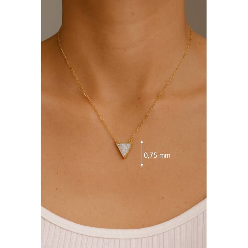 Triangle Cubic Zirconia Accent Necklace