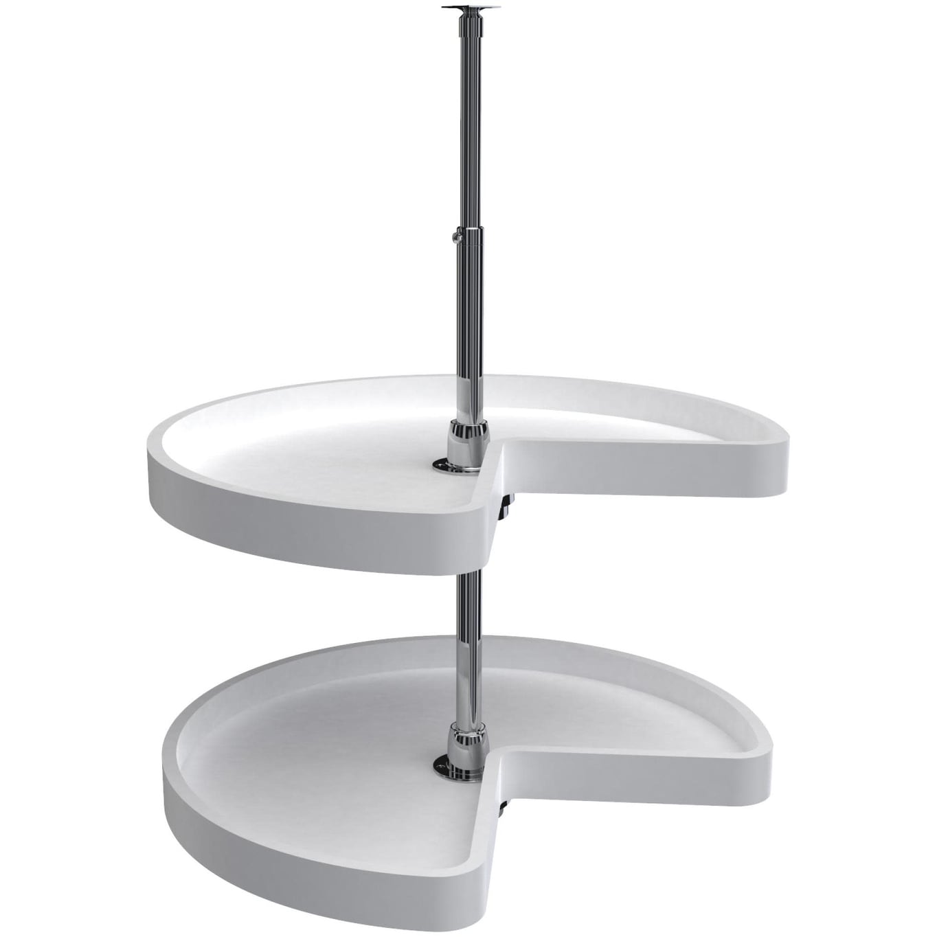 Rev-A-Shelf RAS Polymer 24 Inch Pie Cut 2 Shelf Lazy Susan Set with