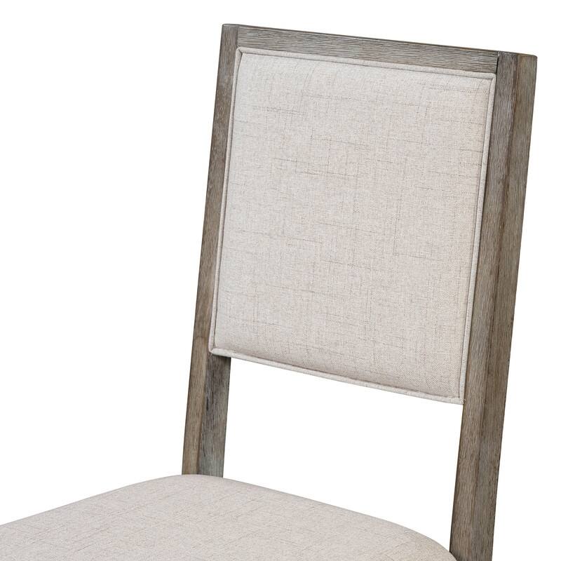 Spruce & Spring Dining Table Set for 6, 6-Piece Mid Century Modern Farmhouse Table with Chairs and Bench