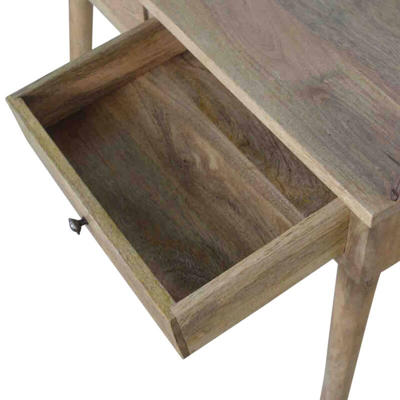 Mid-Century Modern Wood Hallway 2 Drawer Console Table With Strong Legs