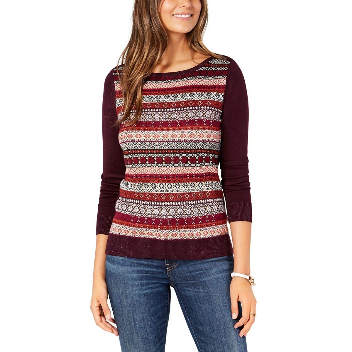 tommy hilfiger purple sweater