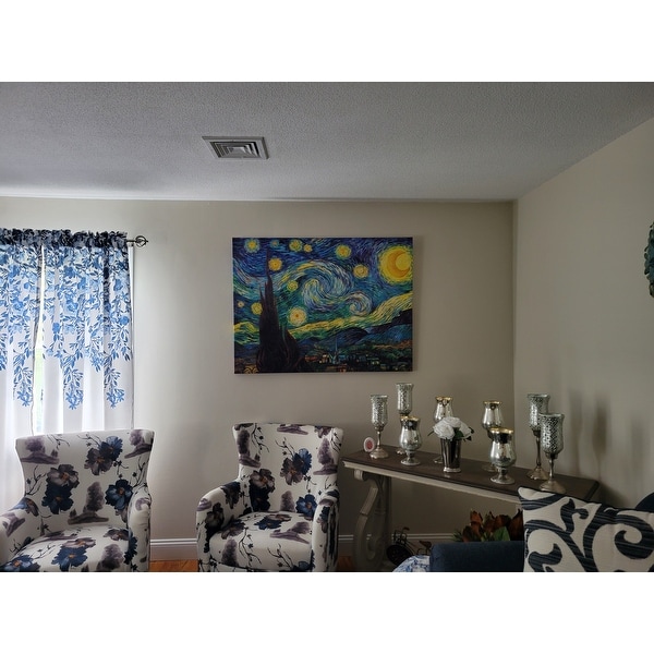 Vincent Van Gogh Starry Night Wrapped Canvas Overstock 7295895