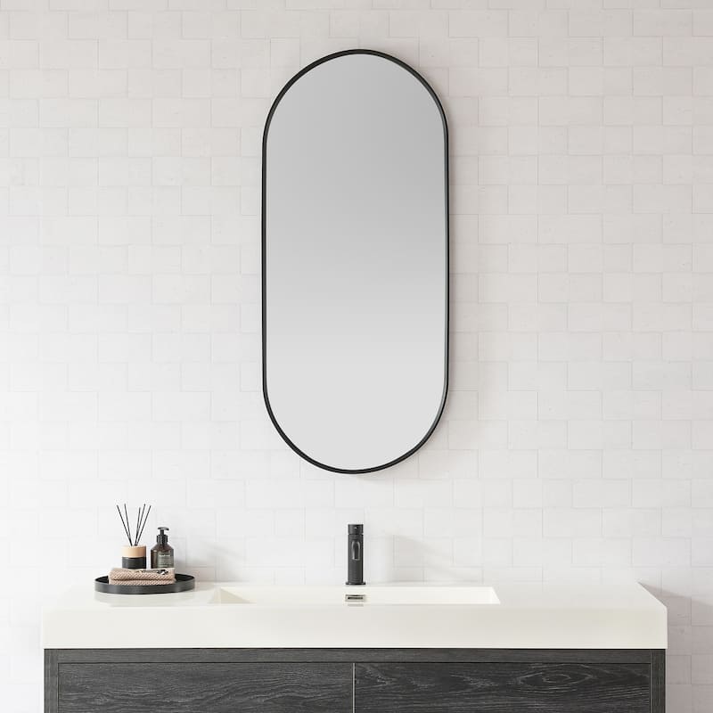 Miajadas Oval Aluminum Framed Wall Mount Mirror