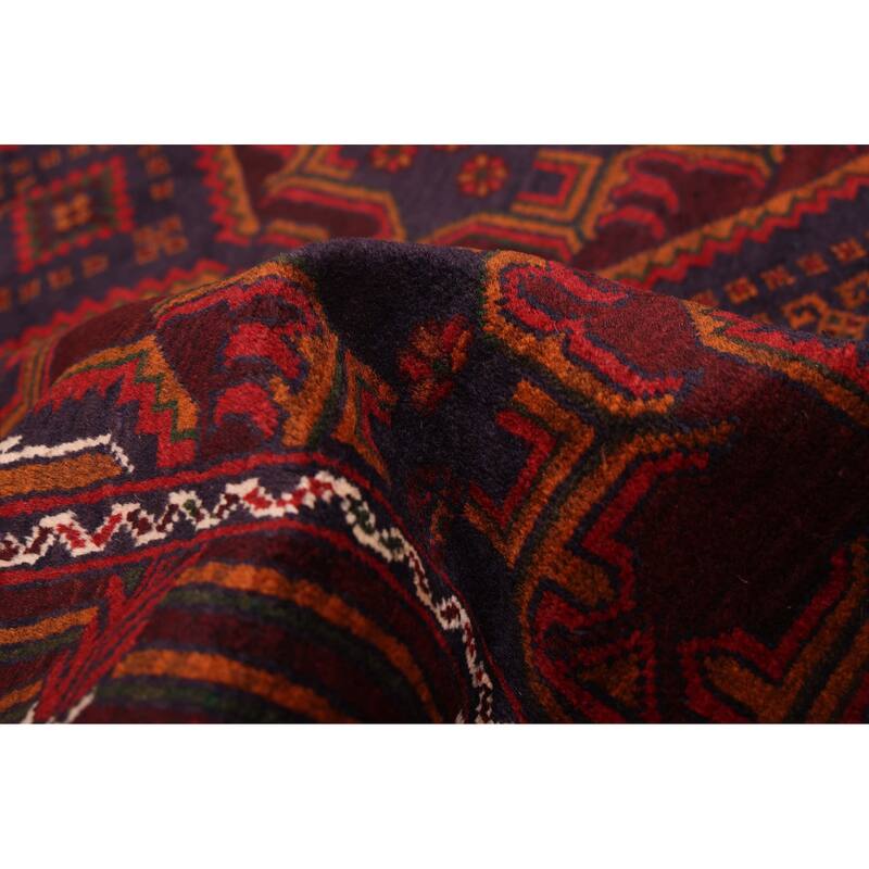 ECARPETGALLERY Hand-knotted Teimani Dark Navy Wool Rug - 3'11 x 6'2