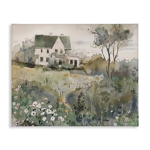 Stupell Abstract English Cottage View Canvas Wall Art Design By ...