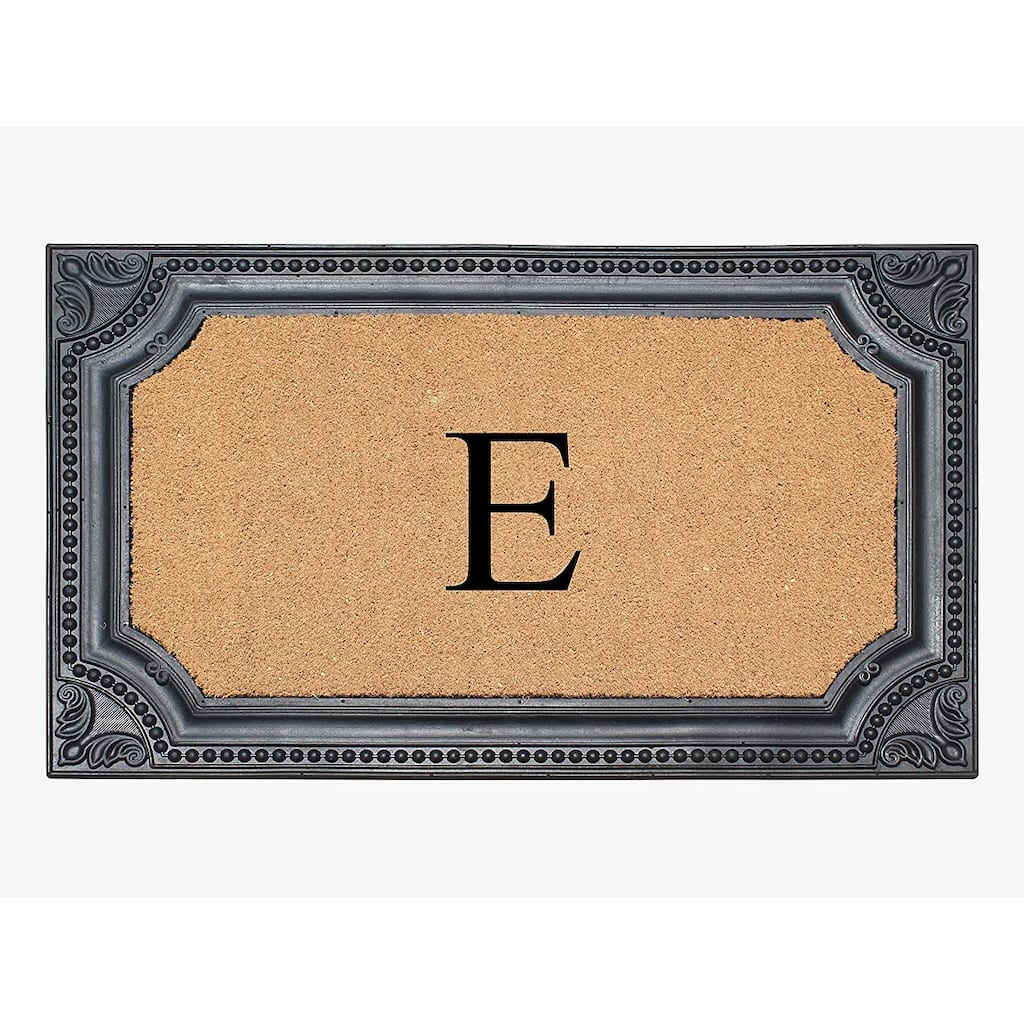 A1HC First Impression Carson Rubber and Coir 24" X 39", Heavy Duty, Easy to Clean Outdoor Monogrammed Doormat