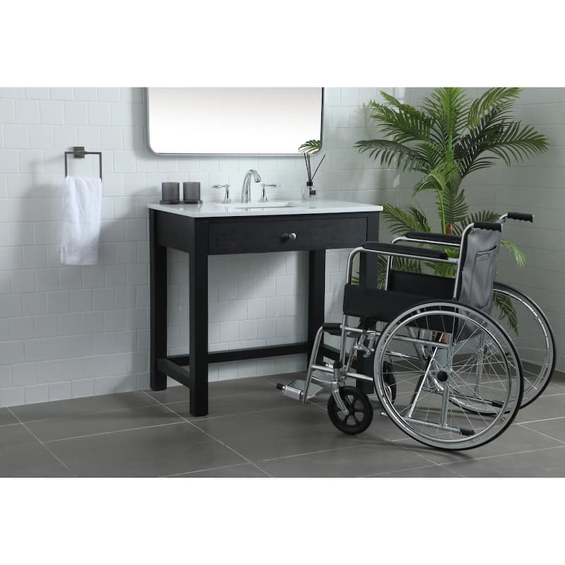 Elegant Lighting VF14836 Hudson 36" Free Standing Single Basin Vanity