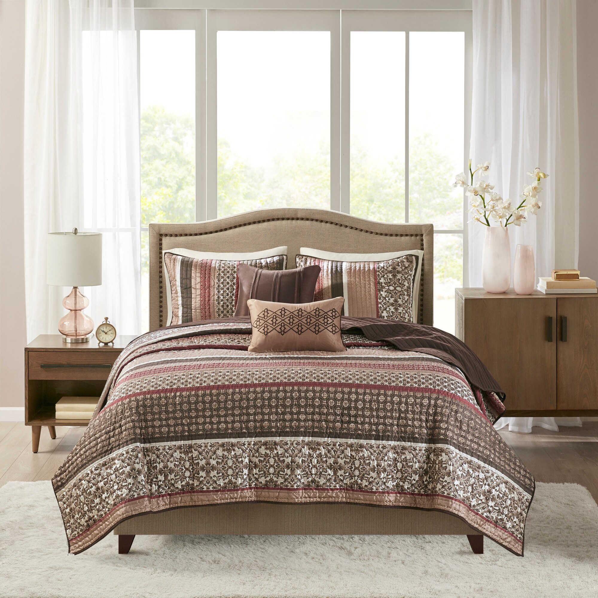 Madison Park Dartmouth 5 Piece Coverlet Set Overstock 8431650 Red Full Queen