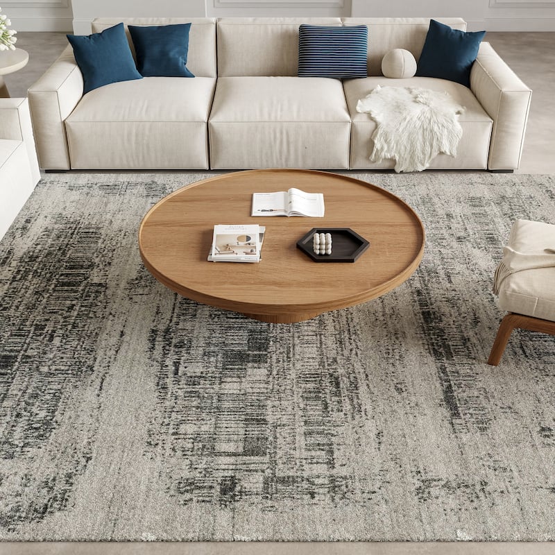 Nourison Harmony Indoor only Ivory Abstract Area Rug