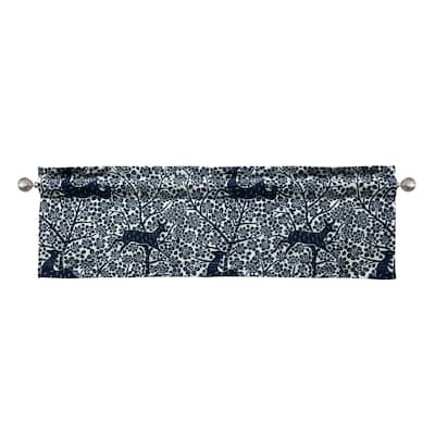 DriftAway Deer Fawn Flower Lined Window Valance - 52 x 14