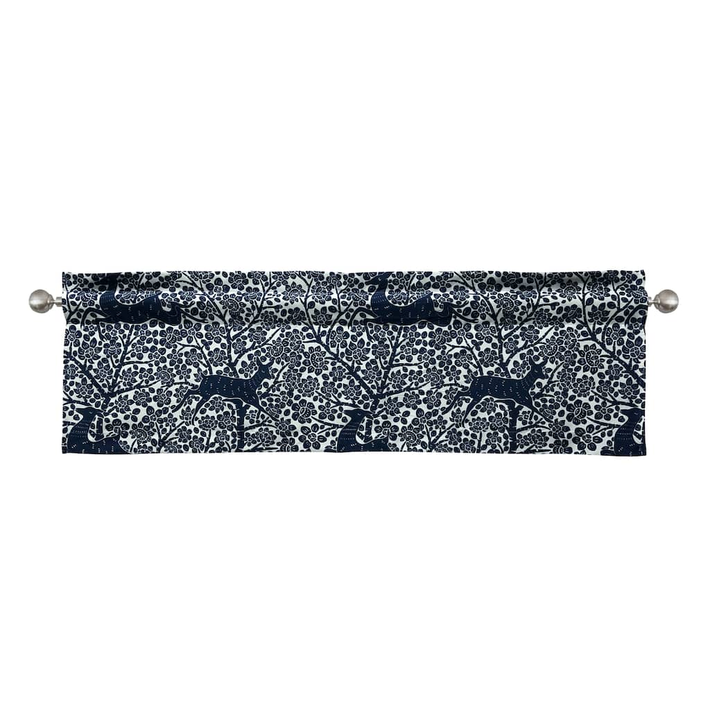 DriftAway Deer Fawn Flower Lined Window Valance - 52 x 14