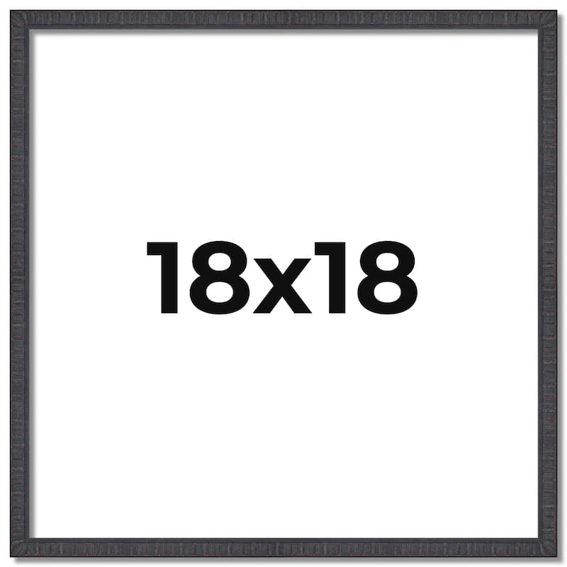 18x18 Frame Brown Solid Wood Picture Frame Includes UV Acrylic