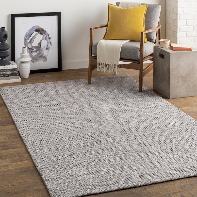 Stellaluna Minimalist Stripe Area Rug - 5' x 7'6" - Slate