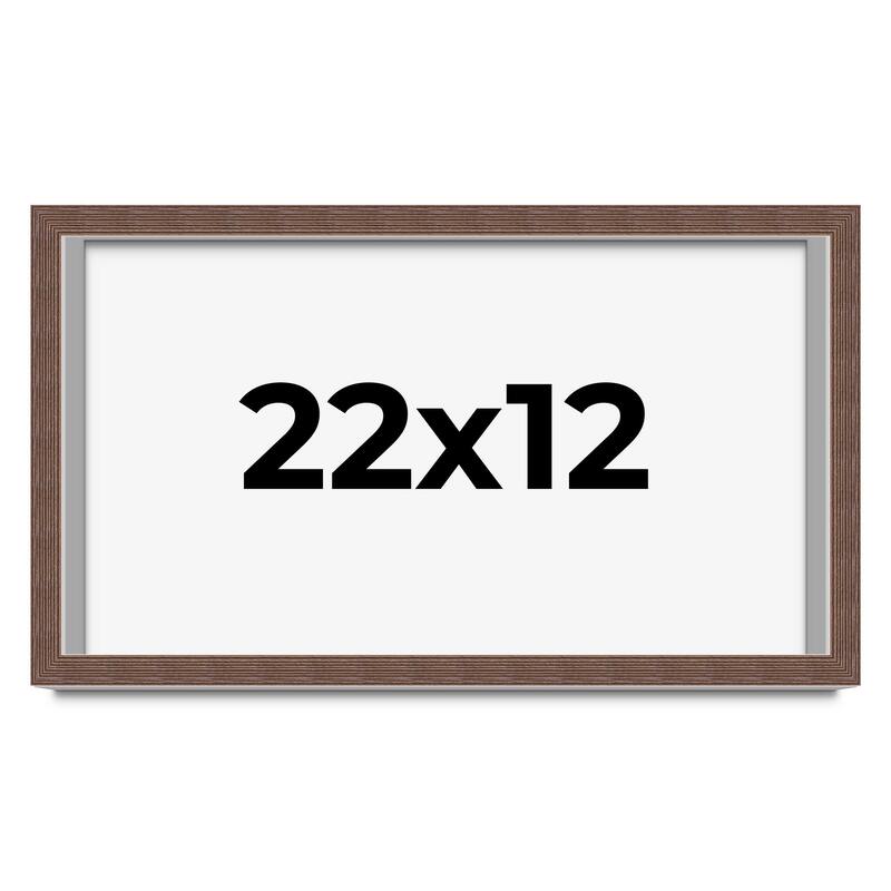 22x12 Shadow Box Frame Brown | 1.125 inches Deep Real Wood Rustic