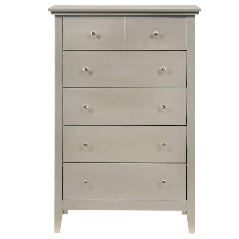 5-Drawer Dovetail Wooden Bedroom Chest - 48" - Gray