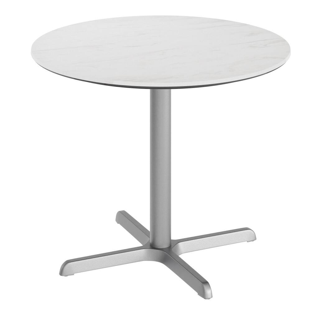 Commercial All-Weather HPL Tabletop with Crisscross Base - 36"W x 36"D x 31"H