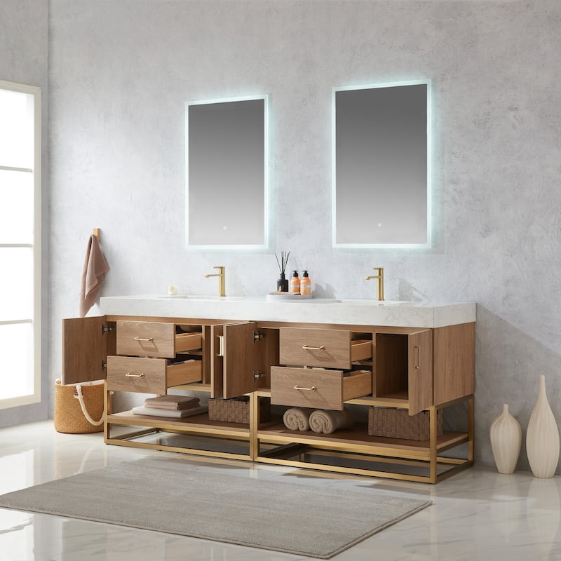 Miseno MV789084 Alistair 84" Free Standing Double Basin Vanity Set