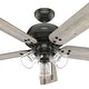 preview thumbnail 9 of 15, Hunter 52" Shady Grove Ceiling Fan with LED Light Kit/ Pull Chain, Standard or Flush Mount - Casual, Transitional