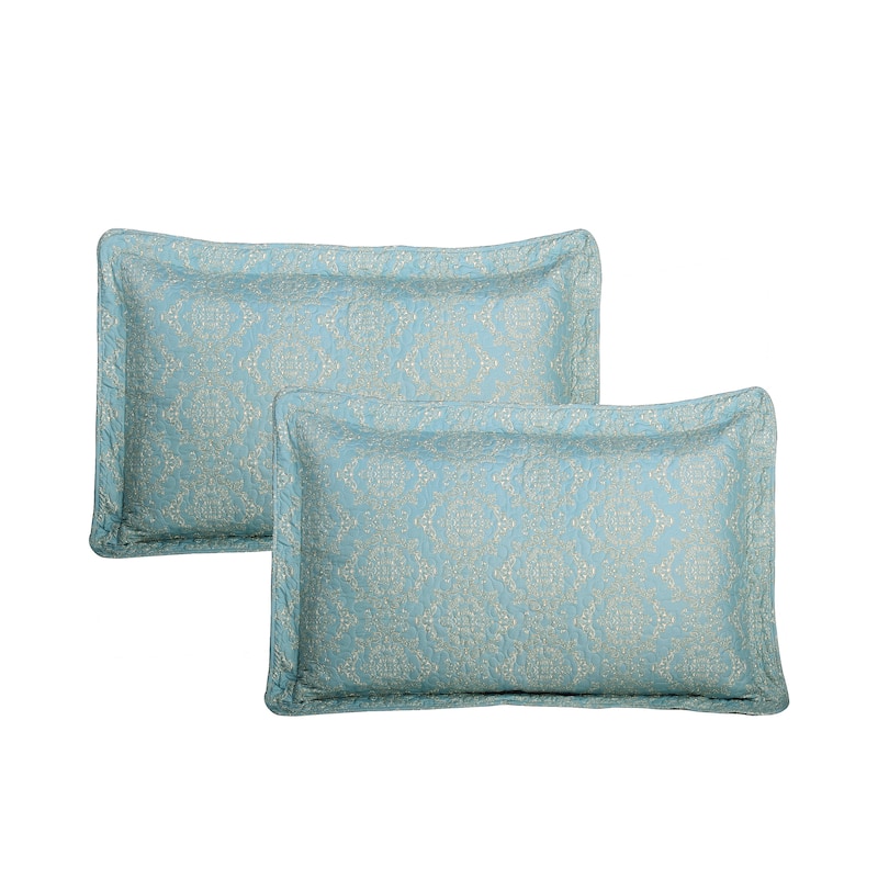 Serenta 3 Piece Printed Microfiber Quilts Coverlet Set, King