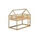 preview thumbnail 8 of 48, Twin over Twin Rubber Wood Floor Bunk Bed, with ladder,Guardrails,House-Shaped-Bunk Bed