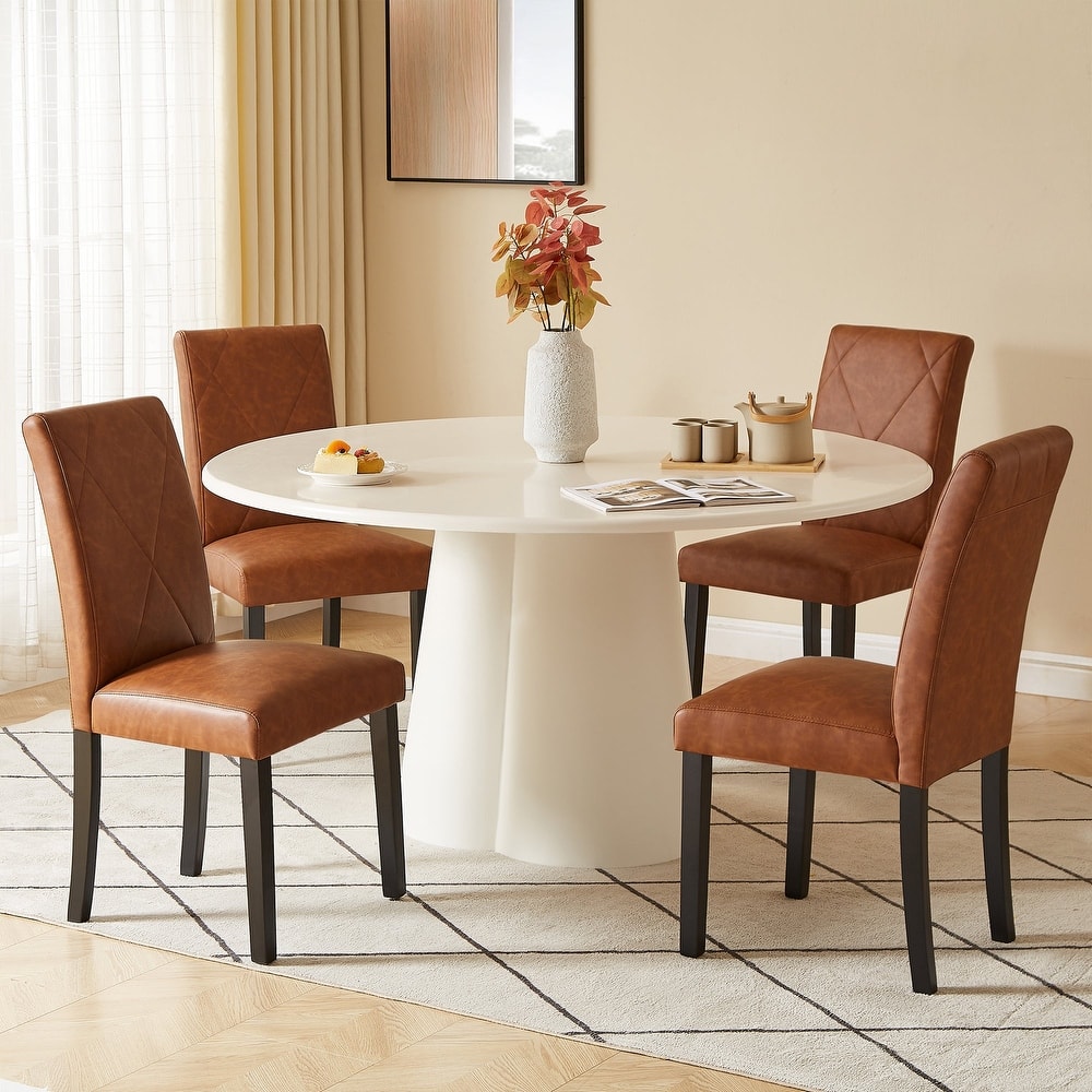 Javlergo Dining Chairs Set of 2/4/6 Upholstered Kitchen Chairs Dining Room Multi-Purpose Side Chair with Rubber Non-Slip Feet