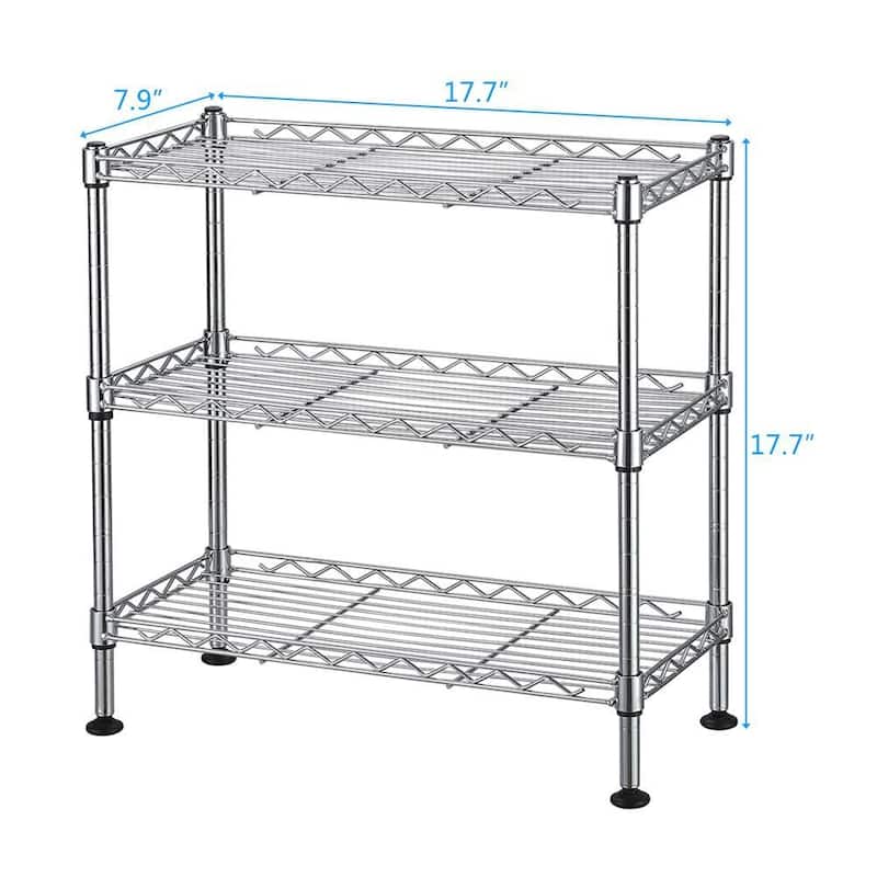 3-Tier Metal Shelving Storage Unit