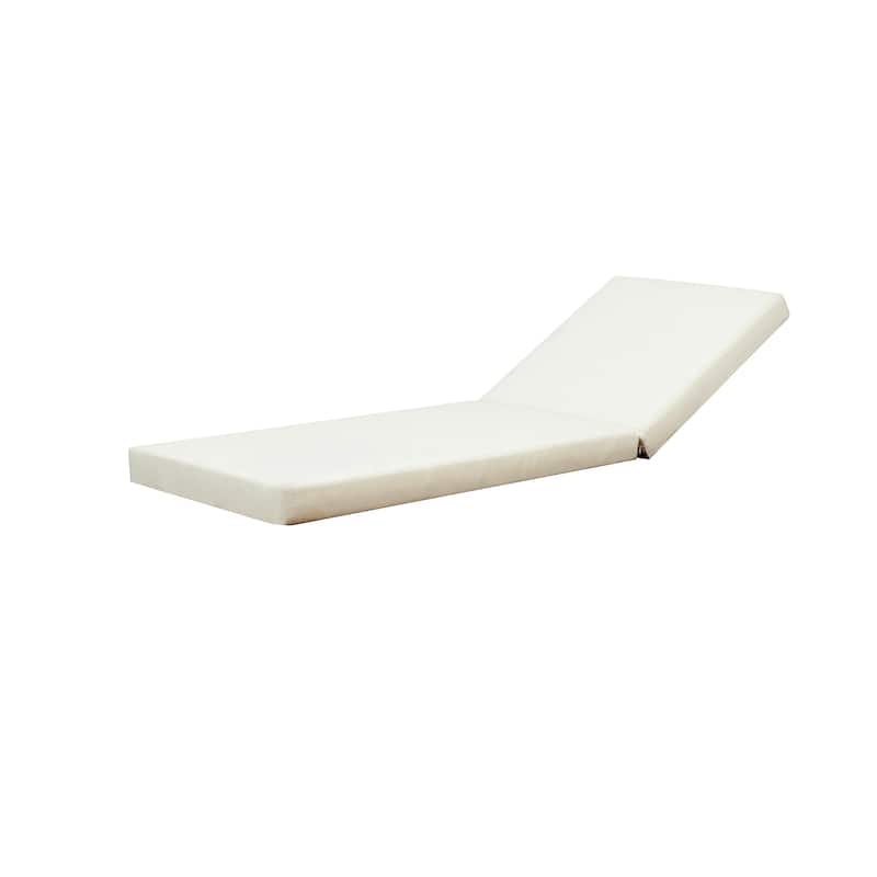 Ian Outdoor Acacia Wood Chaise Lounge with Cushion (Set of 4) by Christopher Knight Home