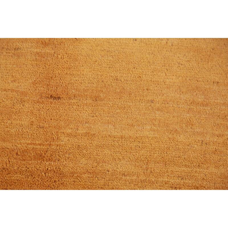 Yellow Modern Gabbeh Oriental Accent Rug Handmade Wool Carpet - 2'7" x 3'11"