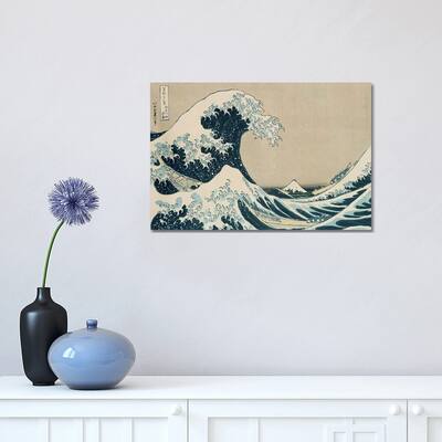 iCanvas "The Great Wave of Kanagawa, from the series '36 Views of Mt. Fuji' " by Katsushika Hokusai Canvas Print