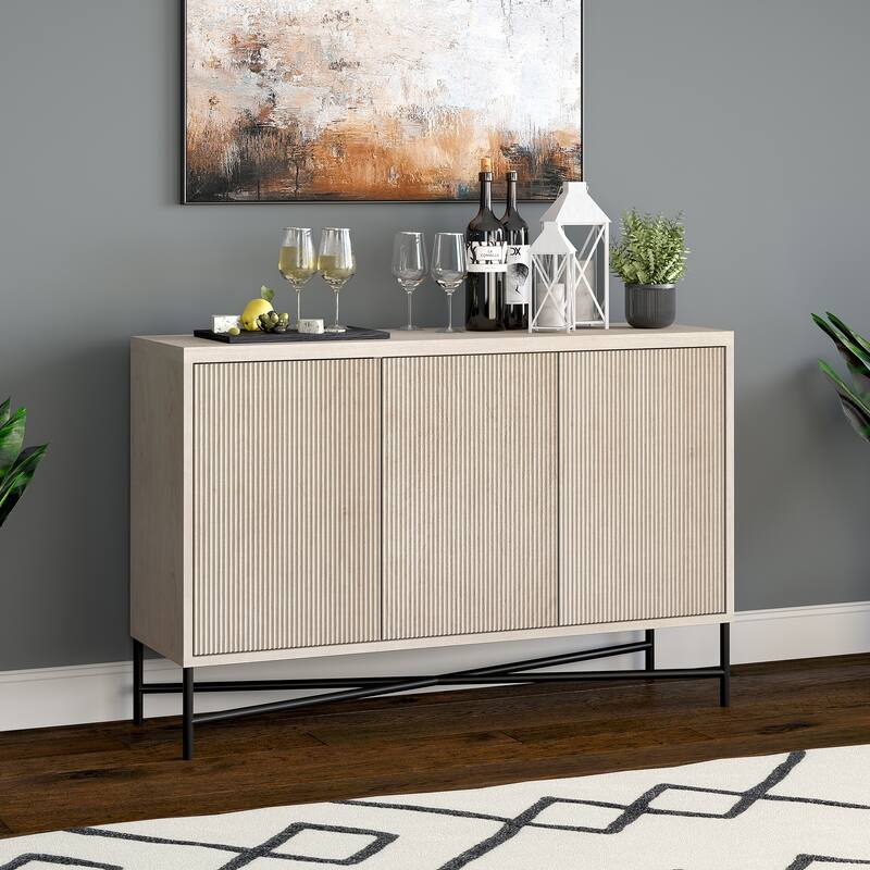 Brighton 48" Wide Rectangular Buffet Table - 47.5" Wide - Alder White