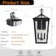 Modern Matte Black Outdoor Wall Lantern with Clear Tempered Glass Open Bottom Design Exterior Light Fixture for Entryway
