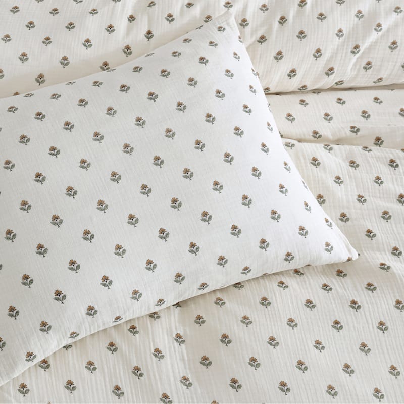 Peri Home Block Print Gauze Comforter Set