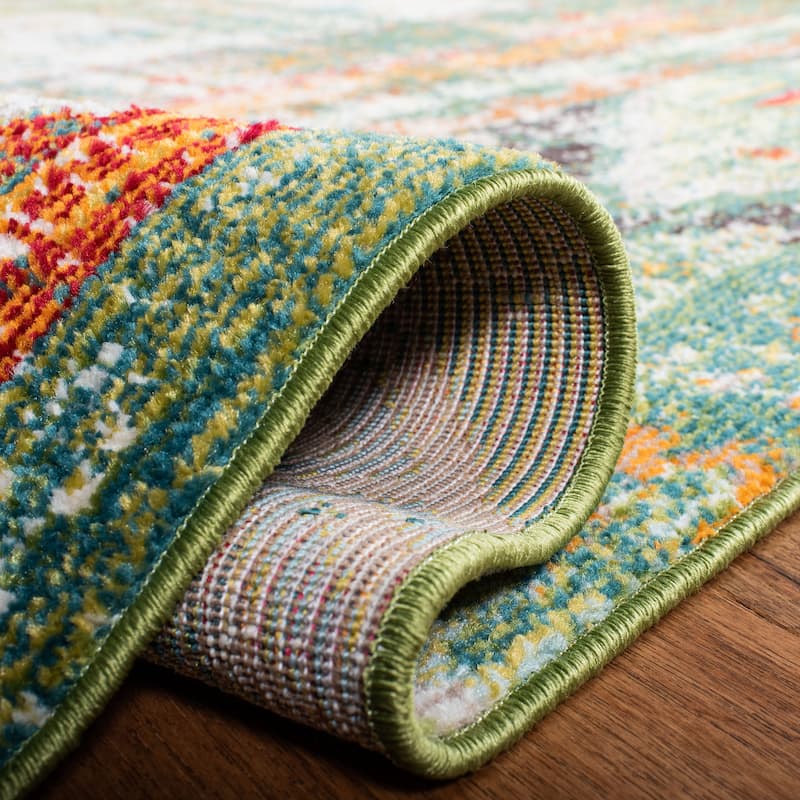 SAFAVIEH, Madison Sonya Abstract Boho Distressed Rug