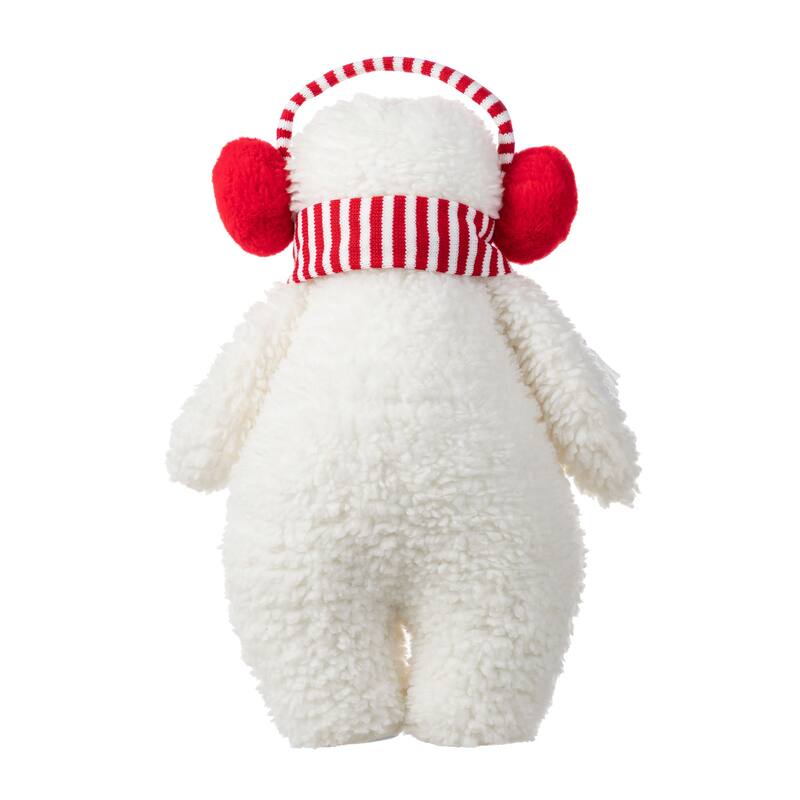 Glitzhome Fabric Christmas Yeti Snowman Highland Cow Shelf Sitters or Standing Figurines Decor