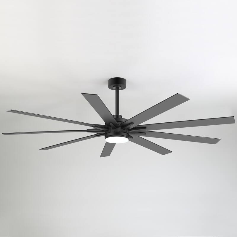 36/42/52/56/72/84-Inch Reversible 3/5/9-Blade Integrated LED Ceiling Fan with Light Remote