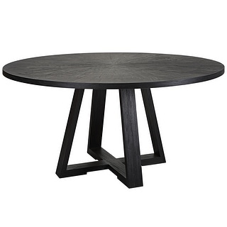 Uttermost Gidran Round Black Dining Table - 60"W x 30"H x 60"D 