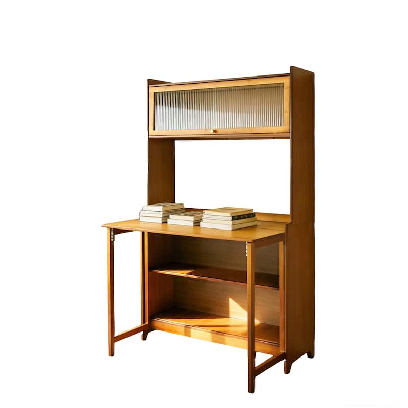 Multi Functional Bamboo Folding Table, Space Saving, Suitable For Office Use, Suitable For Indoor, Bedroom, Living Room