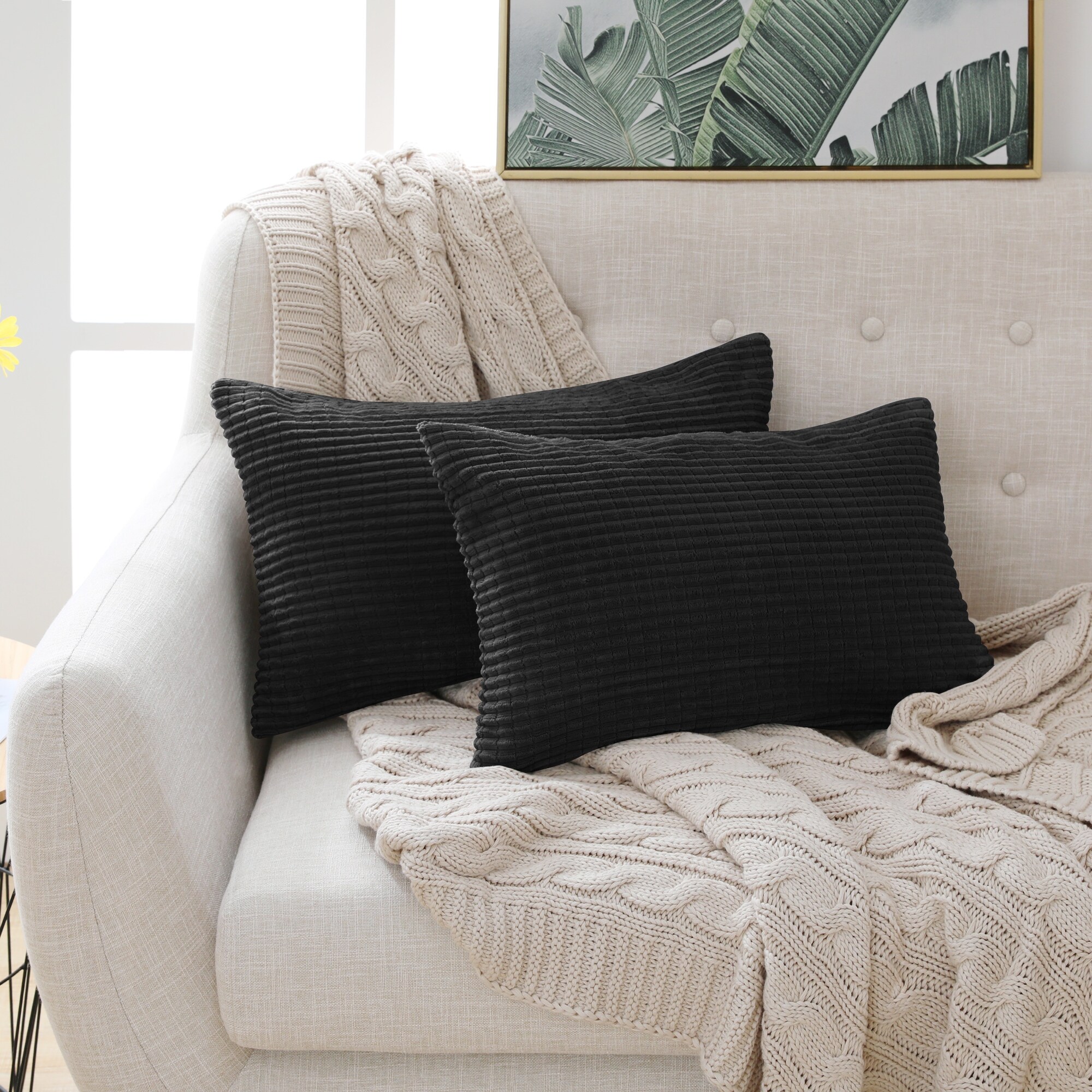 Corduroy throw hot sale pillows