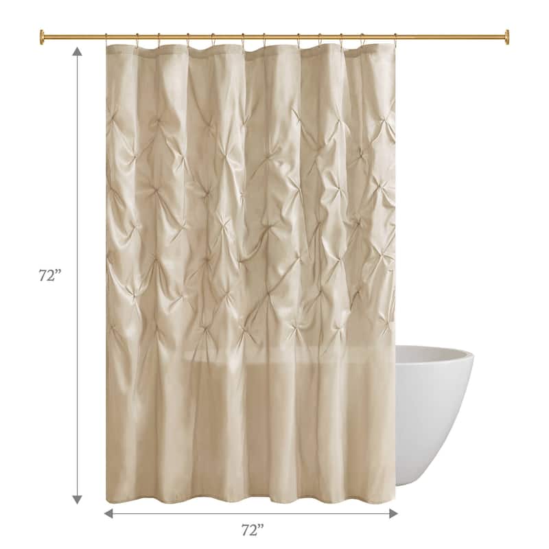 Madison Park Laurel Tufted Semi-Sheer Shower Curtain