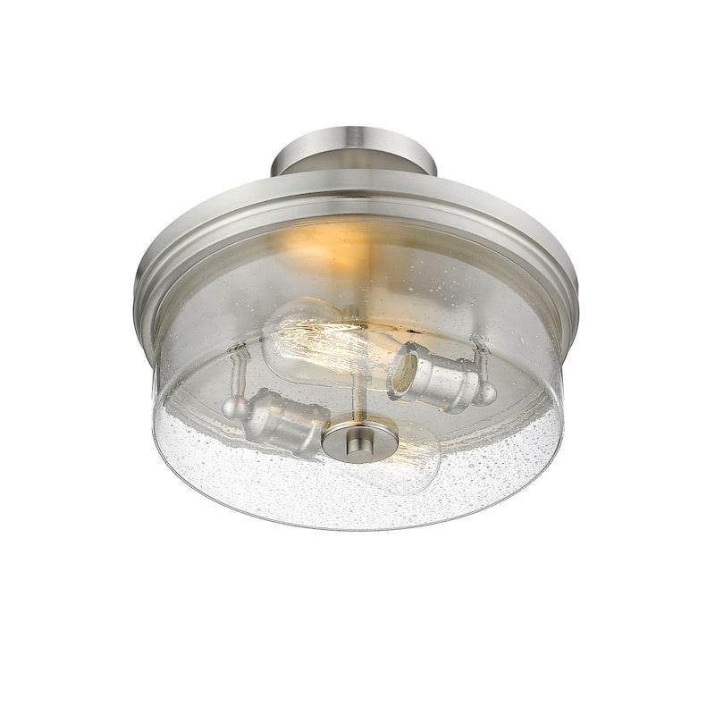 Bellevue Trigvey 2 Light 13" Wide Semi-Flush Drum Ceiling Fixture