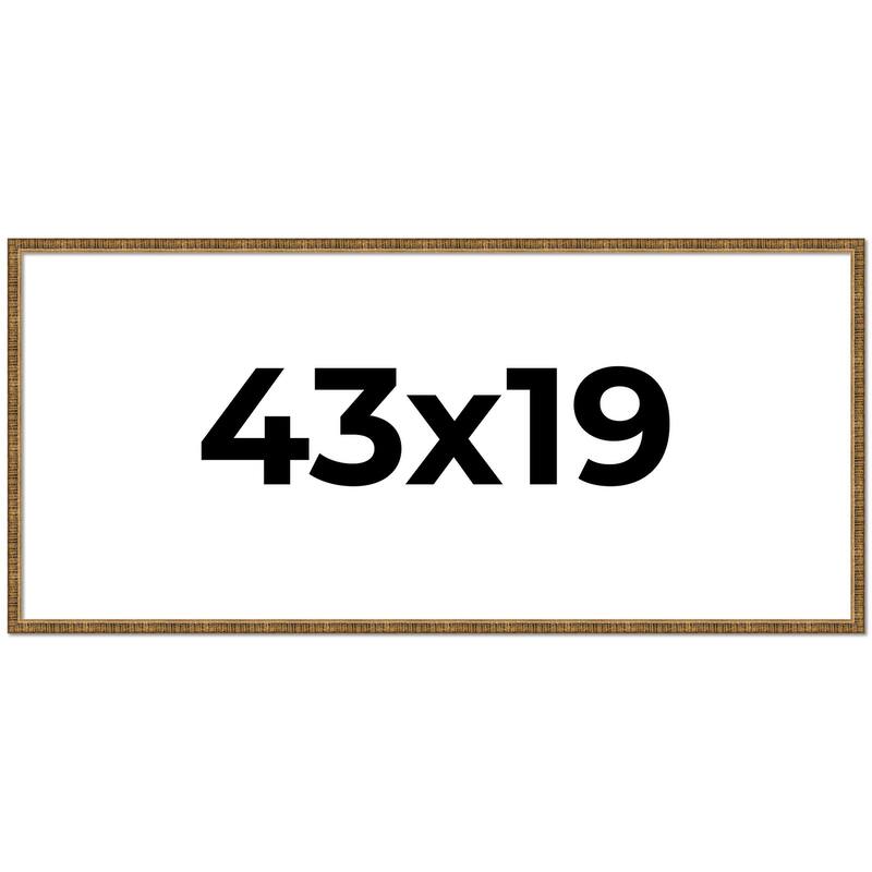 43x19 Frame Gold Picture Frame - Complete Modern Photo Frame Includes