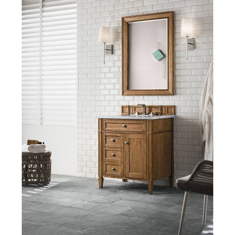 James Martin Vanities 655-V30-3AF Brittany 30" Single Basin Poplar