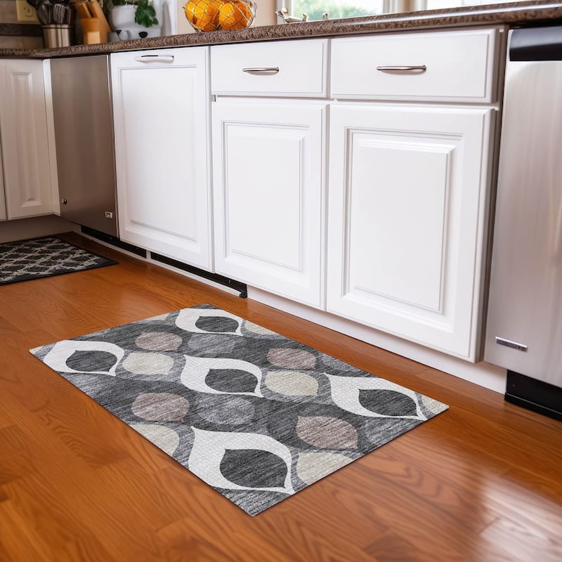 Machine Washable Indoor/ Outdoor Chantille Contemporary Geo Rug