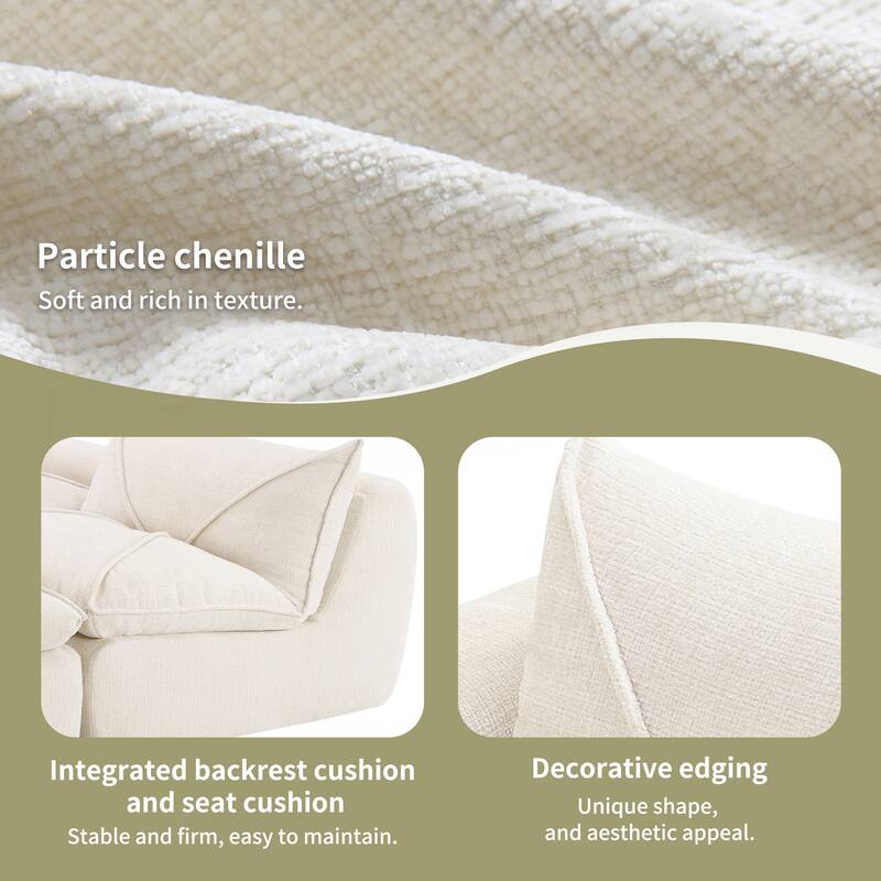 116 Inch Fully Compressed Sofa with High Density Foam