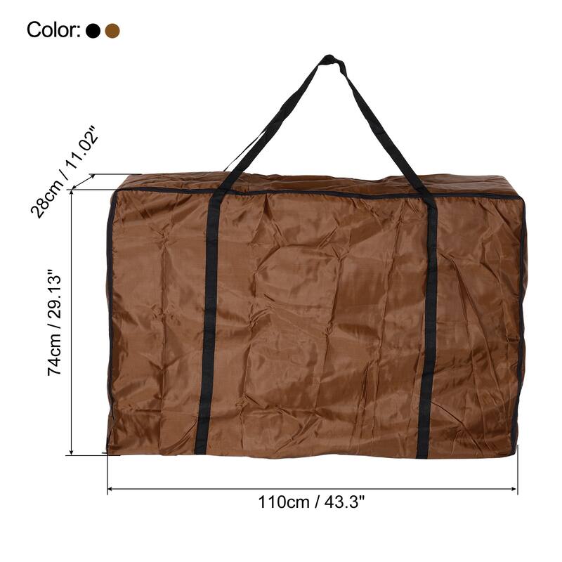2Pcs Outdoor Folding Lounge Chair Storage Bag Carry Seat Bag Brown Black - Brown Black