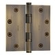preview thumbnail 3 of 2, Baldwin 4.5" x 4.5" Solid Brass Square Corner Ball Bearing Mortise Satin Brass and Black