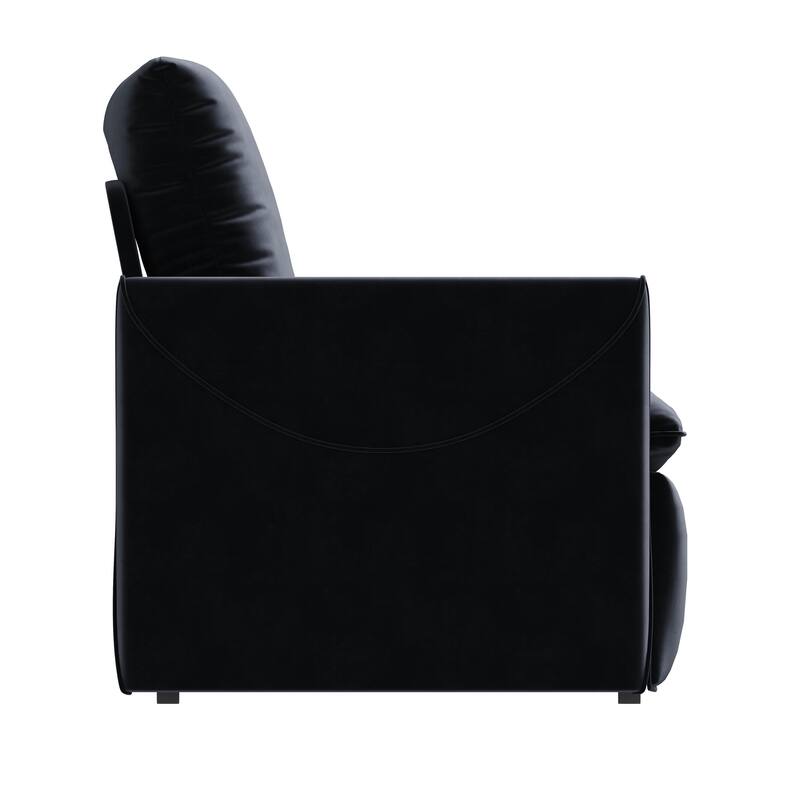 Velvet Loveseat Daybed, Pull Out Sofa Bed with Blanket Set, 3-Seat Convertible Sleeper Sofa with 2-in-1 Pillow