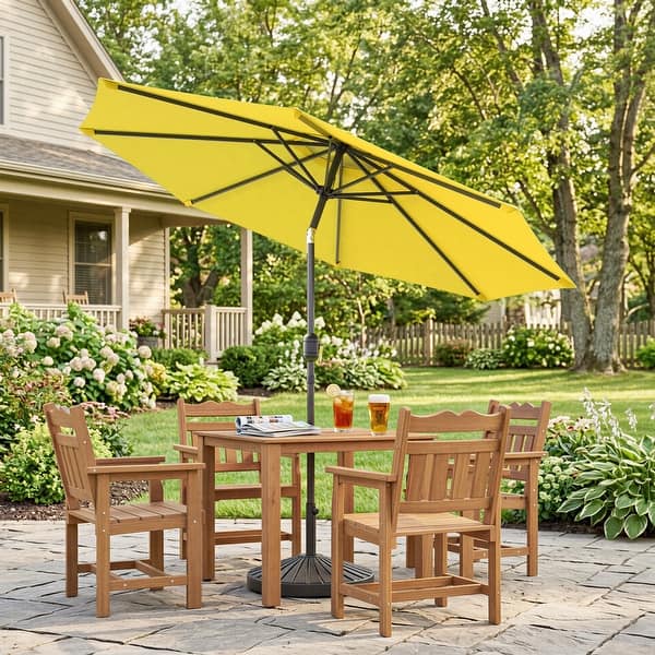 11 patio market umbrella with tilt PASAMIC 11 ft. Market Patio Umbrella with Push Button Tilt and Crank in Red  PU-ZZS-A14A-R01