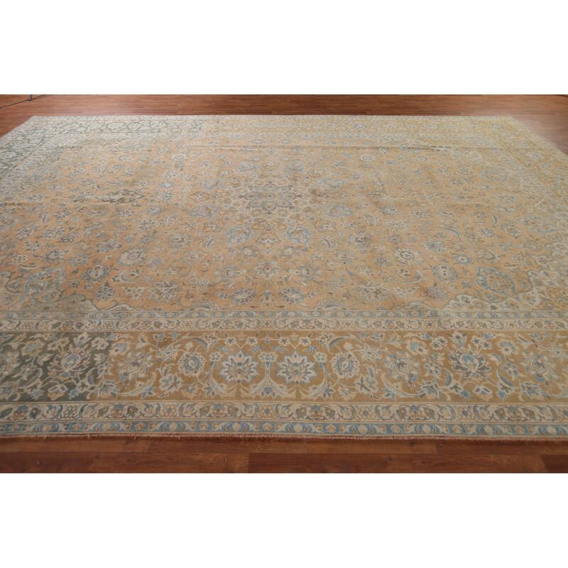 Traditional Najafabad Persian Vintage Rug Handmade Wool Carpet - 11'0" x 16'4"