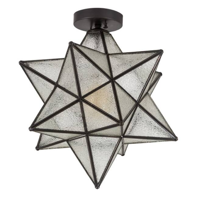 Meyda Tiffany 186688 Moravian Star 18" Wide Semi-Flush Ceiling Fixture